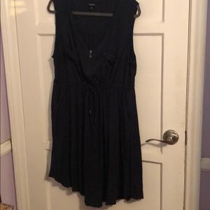 Navy Challis Dress